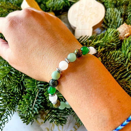 Bratara elastica "fertilitate" din cristale naturale vindecatoare cu margele de 8 mm - Potrivire elastica pentru majoritatea incheieturilor [3]