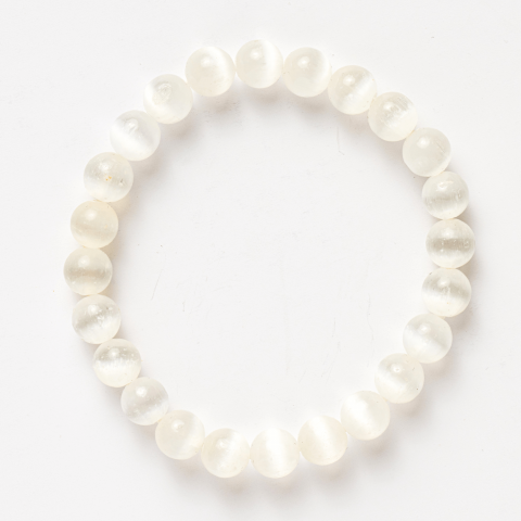 Rac - Bratara din Selenit Natural 8mm – Echilibru si Claritate