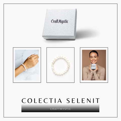 Bratara din Selenit Natural 8mm – Echilibru si Claritate [5]