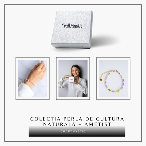 Bratara spirituala cu ametist 4mm si perle – Rafinament purtat zilnic [6]