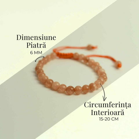 Bratara cu piatra soarelui 6mm ajustabila – Incredere si Energie [4]
