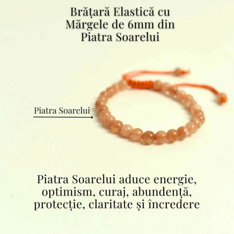Bratara cu piatra soarelui 6mm ajustabila – Incredere si Energie [2]