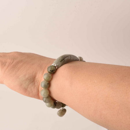 Bratara cu pietre semipretioase margele 8mm ochi de Labradorit: Echilibru si armonie [4]