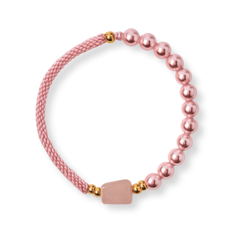 Bratara Cuart Roz si Perle – Energie de Iubire, Delicatețe si Armonie Interioara [0]