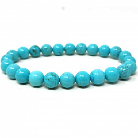 Bratara cu margele 8mm din pietre semipretioase naturale din turcoaz - Aduce echilibru [5]