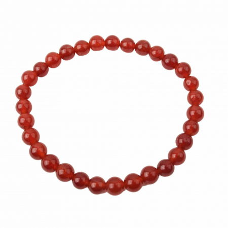 Creativitate si Inspiratie - Bratara elastica cu margele 6mm din pietre naturale Carneol pentru barbati si femei -