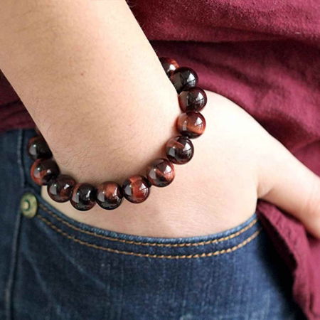 Bratara din piatra semipretioasa Ochi de Tigru Rosu Dragon's Eye - Stimulare, Incredere si Armonie intr-un Accesoriu Atragator [2]