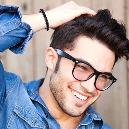 Bratara cu Margele de 8mm din Cristale Semipretioase Onyx Negru, Curea de Mana Reglabila pentru Incheietura Mainii, Eliminator de Energie Negativa [1]