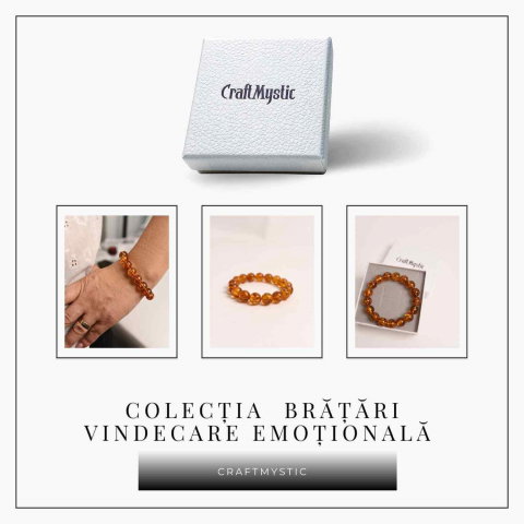 Bratara elastica 12 mm Chihlimbar – Energie si protectie naturala [4]