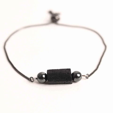 Cristale pentru zodii - Bratara metalica ajustabila cu turmalina neagra pentru protectie energetica