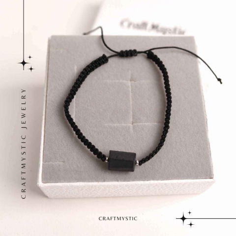 Bratara macrame cu turmalina neagra pentru protectie energetica [1]