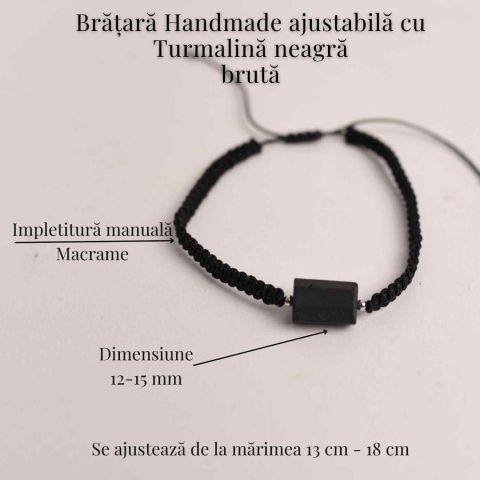 Bratara macrame cu turmalina neagra pentru protectie energetica [5]