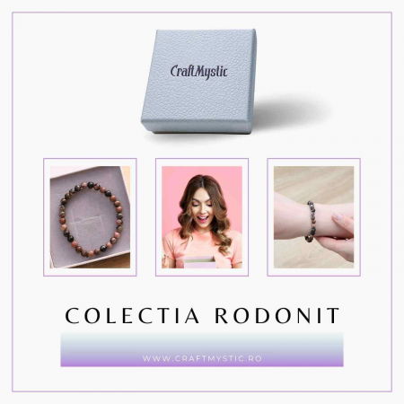 Bratara Elastica cu Margele 6mm din Rodonit -Vindecare Emotionala si Echilibru [6]