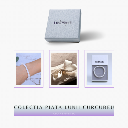 Bratara cu margele 6mm din Piatra Lunii Curcubeu pentru Vindecare Emotionala [5]
