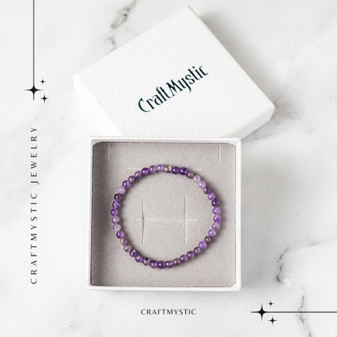 Bratara Elastica din Ametist 5mm – Claritate Mentala si Echilibru Emoțional [5]
