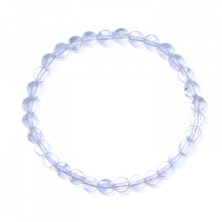 Bratara Elastica cu Margele Naturale de 4mm din Cuart transparent pentru Claritate Mentala si Focus [8]
