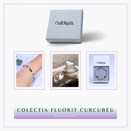 Bratara elastica cu margele 4mm Fluorit curcubeu - Claritate mentala [6]