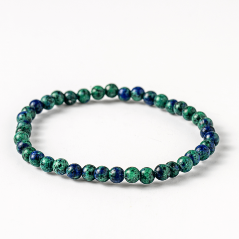 Creativitate si Inspiratie - Bratara Elastica cu Margele Naturale de Lapis Phoenix pentru Claritate si Creativitate