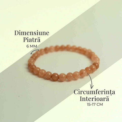Bratara elastica cu piatra soarelui 6mm – Energie si optimism [2]