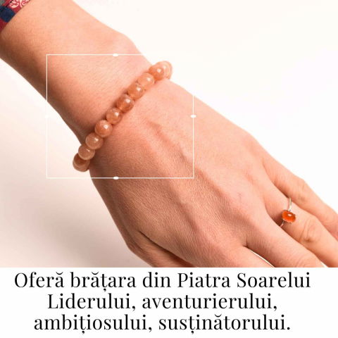 Bratara elastica cu piatra soarelui 6mm – Energie si optimism [1]
