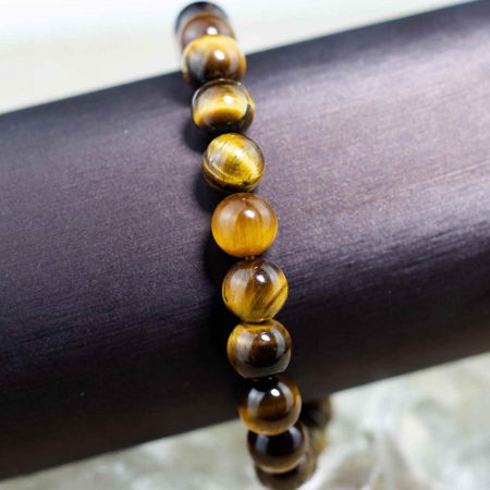 Bratara elastica cu pietre semipretioase ochi de tigru de 8 mm – bratara pentru meditatie [1]