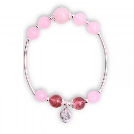 Bratara elastica cu margele 6mm din pietre naturale Carneol pentru barbati si femei -