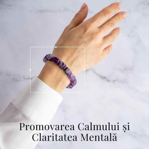 Geometrie Spirituala – Bratara cu Ametist Natural [1]