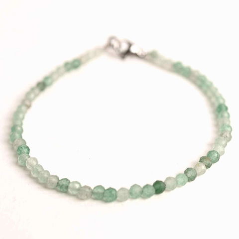 Rac - Bratara cu margele 2-3 mm aventurin verde fatetat natural pentru noroc si echilibru emotional