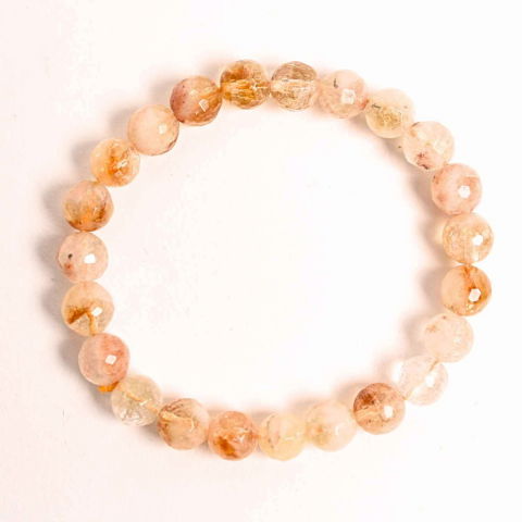 Cristale pe beneficii - Bratara Elastica Radianta cu Citrin Fatetat 8mm – Energie si Prosperitate