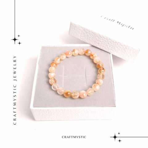 Bratara Elastica Radianta cu Citrin Fatetat 8mm – Energie si Prosperitate [6]