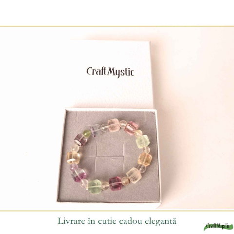 Bratara cu Fluorit Multicolor Natural – Echilibru si Claritate Interioara [5]