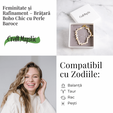 Bratara boho chic cu perle baroce – Feminitate si rafinament [4]