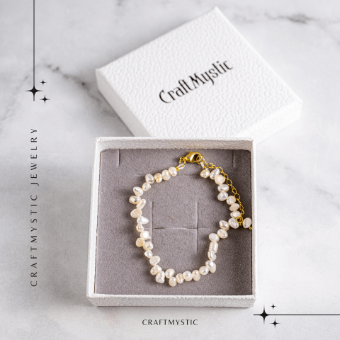 Bratara boho chic cu perle baroce – Feminitate si rafinament [6]