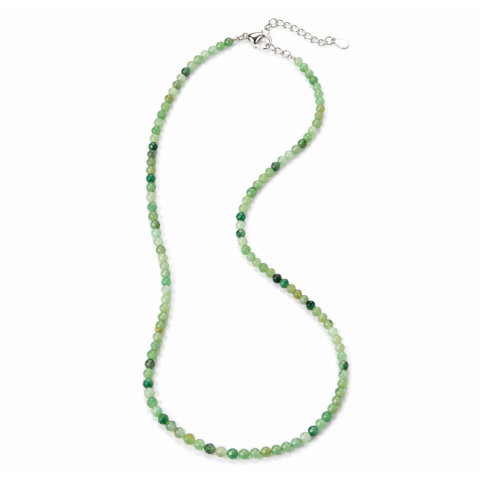 Pesti - Colier Fin la Baza Gatului Tip Choker cu Smarald Fatetat 3 mm – Prosperitate si Eleganta Naturala