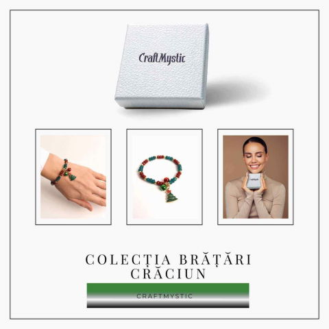 Bratara naturala Jasp rosu, verde fatetat - cadou unic festiv [6]