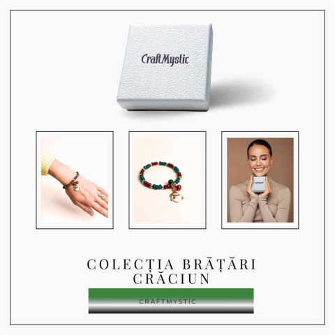 Bratara naturala Jasp rosu, verde fatetat - cadou unic festiv [6]