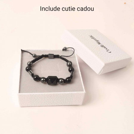 Bratara deosebita cu ametist natural 8mm - Elastica ajustabila cu pietre semipretioase violete [5]