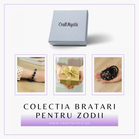  Bratara pentru Zodii cu Margele de Obsidian, Pandantiv Mana Fatimei si Ochiul "Rau" [18]