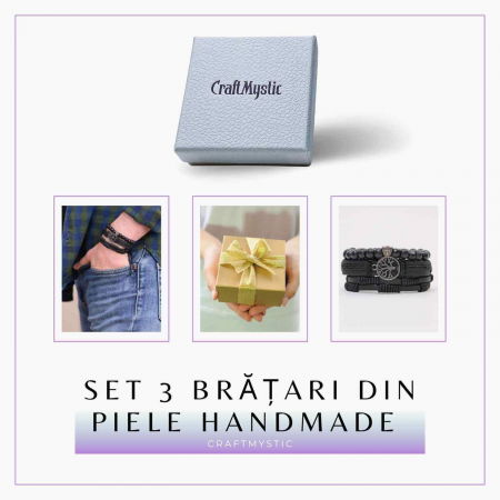 Set 3 Brățări Inedite cu Arborele Vieții si piele sintetica – Stil și Protecție pentru Orice Ocazie [6]