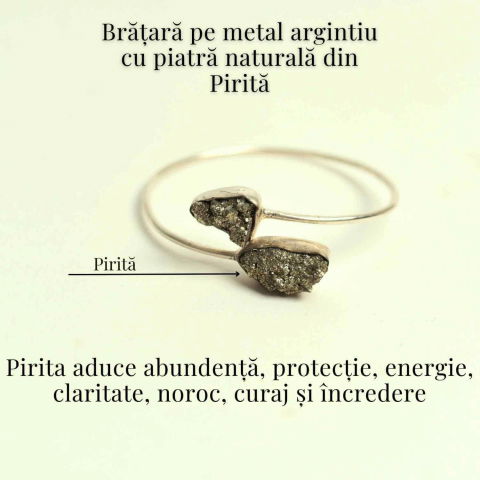 Bratara pirita cu metal – Noroc si protectie zilnica [2]
