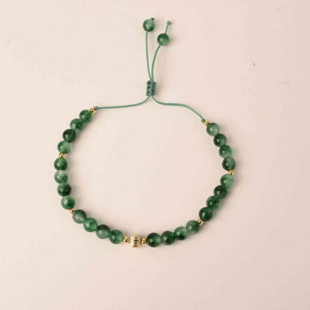 Bratara reglabila cu mini margele piatra semipretioasa naturala Calcedonia [4]