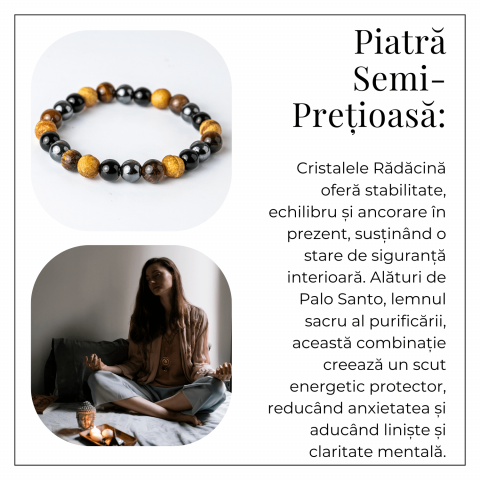 Alchimia Protectiei – Bratara cu Cristale Radacina si Palo Santo Purificator [5]