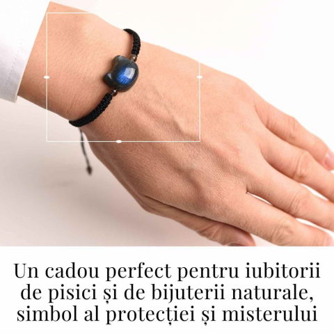 Bratara ajustabila Labradorit pisicuta - protectie si intuitie [1]
