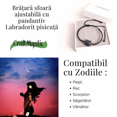 Bratara ajustabila Labradorit pisicuta - protectie si intuitie [3]