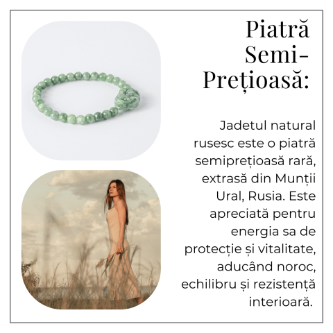 Bratara din Jadit Rusesc Natural cu Pixiu – Protectie si Abundenta [5]