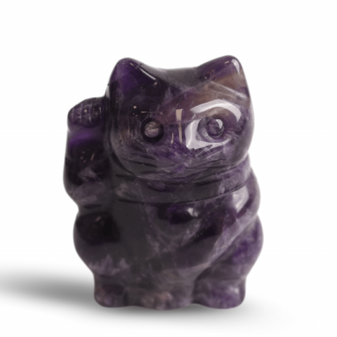 Meditatie si Spiritualitate - Pisicuta armoniei – Ametist pentru Intuitie si Protectie Spirituala 5 cm inaltime