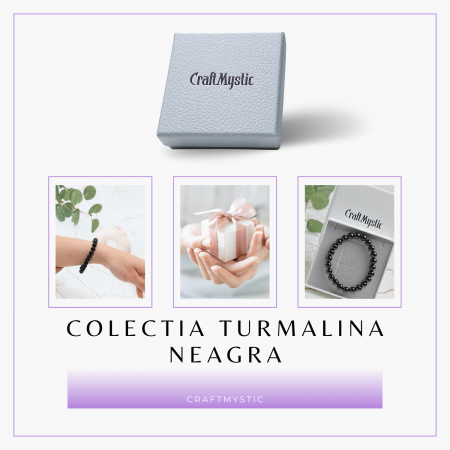 Bratara Elastica cu Margele de Turmalina Neagra de 6mm – Talisman Protector si Stilat [7]