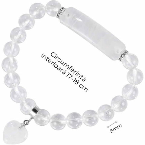 Bratara Zen Cuart Transparent 8mm – Claritate si Energii Pozitive [2]
