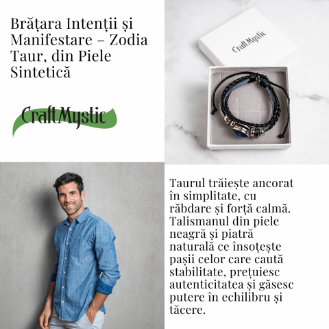 Bratara Zodiacala ajustabila din Piele Sintetica cu Cabochon Rotund – Simbol Astrologic Personalizat pentru Energie si Identitate Astrala [89]