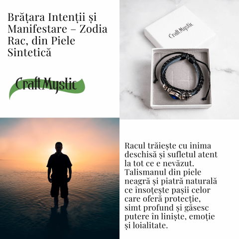 Bratara Zodiacala ajustabila din Piele Sintetica cu Cabochon Rotund – Simbol Astrologic Personalizat pentru Energie si Identitate Astrala [75]